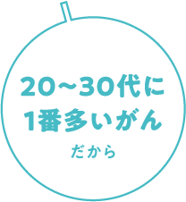 20～30代に1番多いがんだから