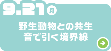 野生動物との共生 音で引く境界線
